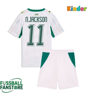 Senegal Nicolas Jackson #11 Replik Heimtrikot Kinder WM 2026 Kurzarm (+ Kurze Hosen)